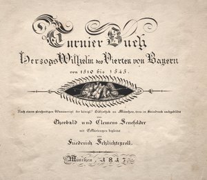 Turnuvalar için Kitap: Başlık Sayfası by Theobald Senefelder