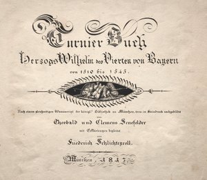 Turnuvalar Kitabı: Başlık Sayfası, 1817. by Theobald Senefelder