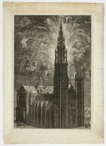 Antwerp Katedrali çevresinde havai fişek, Casperius Gevartius
