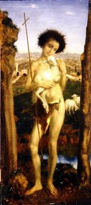 Vaftizci Yahya (panelde yağlı boya) by Theodor Baierl