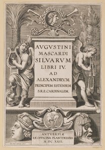 Agostino Mascardi için Başlık Sayfası, Silvarium Libri IV by Theodor Galle after Sir Peter Paul Rubens
