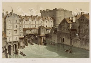 Küçük Chatelet ve küçük köprü by Theodor Josef Hubert Hoffbauer