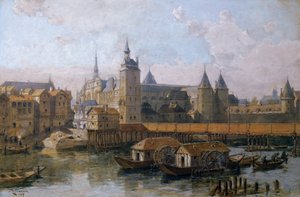 Ile de la Cite ve Palais de Justice (eski adıyla Palais Royal), 16. yüzyılda 1917
