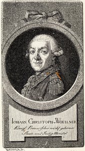 Johann Christoph von Woellner 1732-1800. by Theodor Knesing