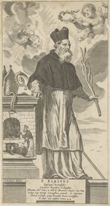 H. Albinus van Angers S. Albinus Piskopos ve Confessor (nesne üzerindeki başlık)