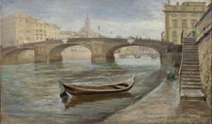 Ponte Santa Trinità yakınlarında Floransa