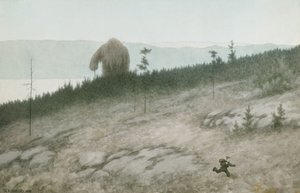 Ash delikanlı ve trol by Theodor Kittelsen