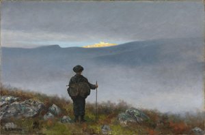 Uzak, çok uzak Soria Moria Sarayı Altın gibi parıldadı by Theodor Kittelsen