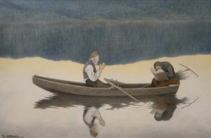 Deniz ve nehir üzerinde by Theodor Kittelsen
