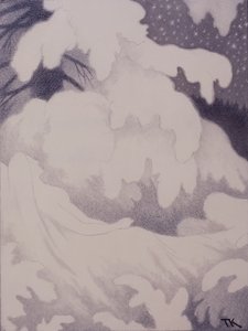 İnci ve keten uyuyan kadın by Theodor Kittelsen
