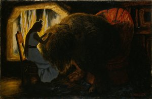 Troll'den Lice toplayan Prenses by Theodor Kittelsen