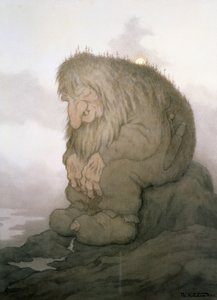 Kaç yaşında olduğunu merak eden trol by Theodor Kittelsen