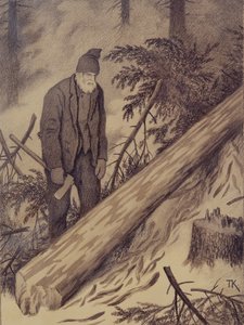 Kış yolu by Theodor Kittelsen