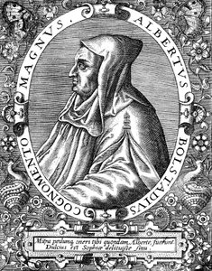 Albertus Magnus c1200-1280 Almanya doğumlu Dominik keşişi, 16. yüzyılın sonlarında by Theodor de Bry