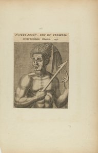 Nacol-Absov, Roi Du Promon-/toire des.... (Les Vrais Pourtraits et Vies des Hommes Illustres adlı kitaptan) by Theodor de Bry