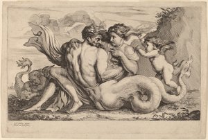 Siren ve Triton by Theodor van Kessel after Sir Peter Paul Rubens