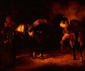 Bir ahırda üç at