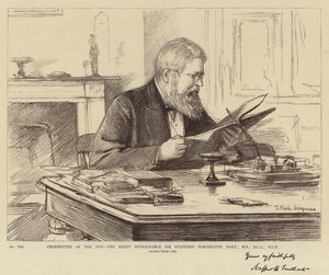 Günün Ünlüleri, Saygıdeğer Sir Stafford Northcote, Baronet, MP, DCL, GCB by Theodore Blake Wirgman