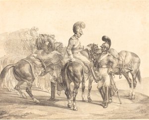 Bir Yaşam Muhafızları Partisi by Theodore Gericault