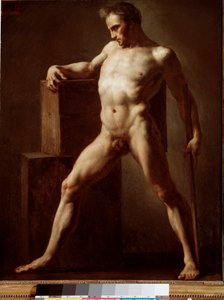 Academie Çıplak vücudun akademik çalışması. Jean Louis Theodore Gericault (1791-1824) 1808-1812 Güneş tarafından tablo. 79x62 cm Rouen, Güzel Sanatlar Müzesi by Theodore Gericault