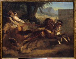 Antik tank yarışı Boyama Theodore Gericault (1791-1824) 1808 dim.0,63x0,79 m Rouen, Musee des Beaux Arts by Theodore Gericault