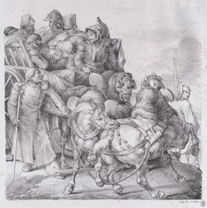 Yaralı Askerlerle Dolu Araba, 1818. by Theodore Gericault