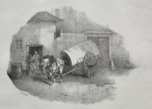 Araba atı siltlerden çıkardı. by Theodore Gericault