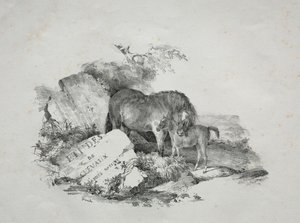 Kısrak ve tayı. by Theodore Gericault