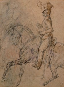 Polonyalı Mızraklıların Memuru by Theodore Gericault