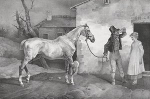 Bir Han Kapısında Yaşlı At, 1822. by Theodore Gericault
