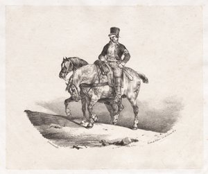 Postacı veya İki Koşumlu At by Theodore Gericault