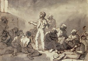 Bir hücredeki mahkumlar by Theodore Gericault