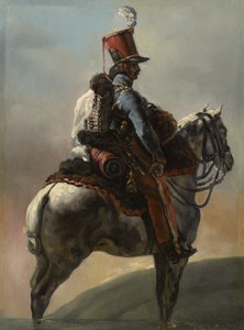 "Hussars Trompetçisi"nden sonra çalışma, c.1815?-27 by Theodore Gericault