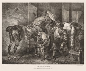 İngiliz Nalbant by Theodore Gericault