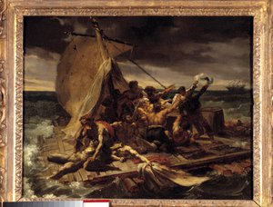 Meduse Premiere eskizlerinin salı. Theodore Gericault