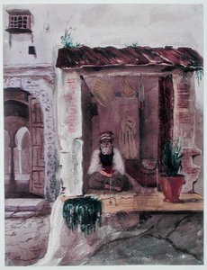 A Tobacconist, Algiers, 1840 dolayları (kağıt üzerine suluboya)