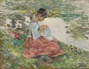 Nehir Kenarında Dikiş Eden Kız, 1891 dolayları