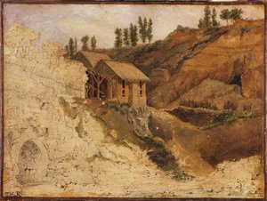 Bir taş ocağı by Theodore Rousseau
