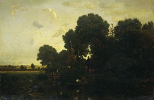 alacakaranlık by Theodore Rousseau