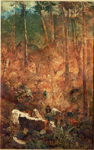 İneklerin inişi (tuval üzerine resim) by Theodore Rousseau