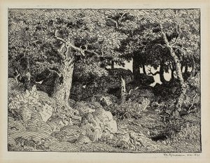 Kayalardan Meşe by Theodore Rousseau