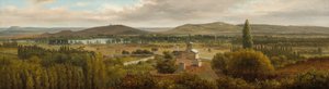 Moselle Nehri yakınında panoramik manzara by Theodore Rousseau