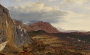 Cenevre yakınlarındaki Saleve manzarası, 1834. by Theodore Rousseau