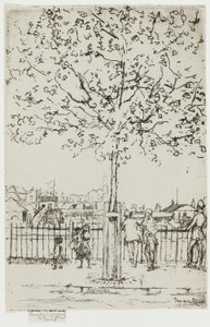 Chelsea Embankment, Haziran, 17:00, 1889 by Theodore Roussel