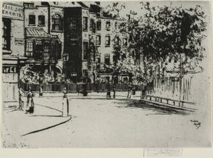 Cheyne Walk Köşesi, Chelsea by Theodore Roussel