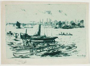 Steam Lansmanı, Chelsea Embankment by Theodore Roussel