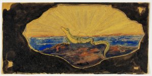 Çerçeve Kartuş (Semender) için İsimsiz Çizim by Theodore Roussel