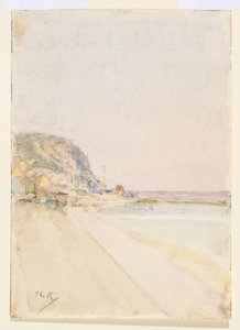 East Cliff'in görünümü, Hastings, 1900'den önce by Theodore Roussel