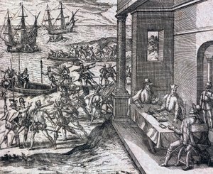 Francisco Pizarro, Diego de Almagro ve Hernando de Luque arasında Peru