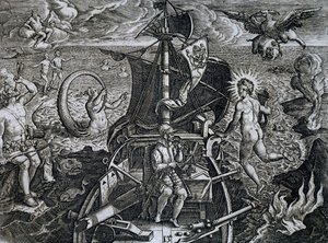 Theodor de Bry (1528-1598) tarafından gravür Ferdinand Magellan